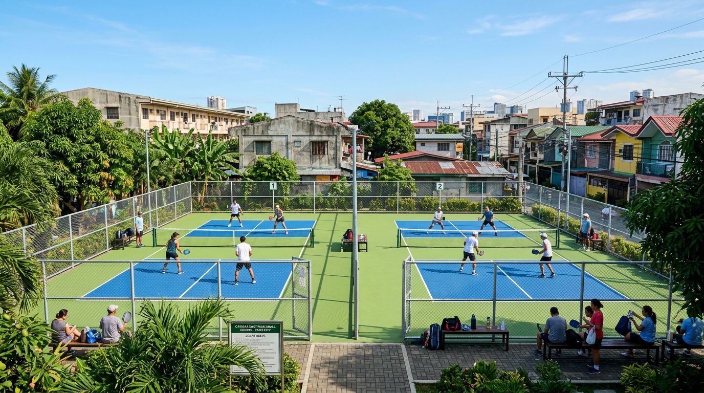 Lounge area and outdoor court view